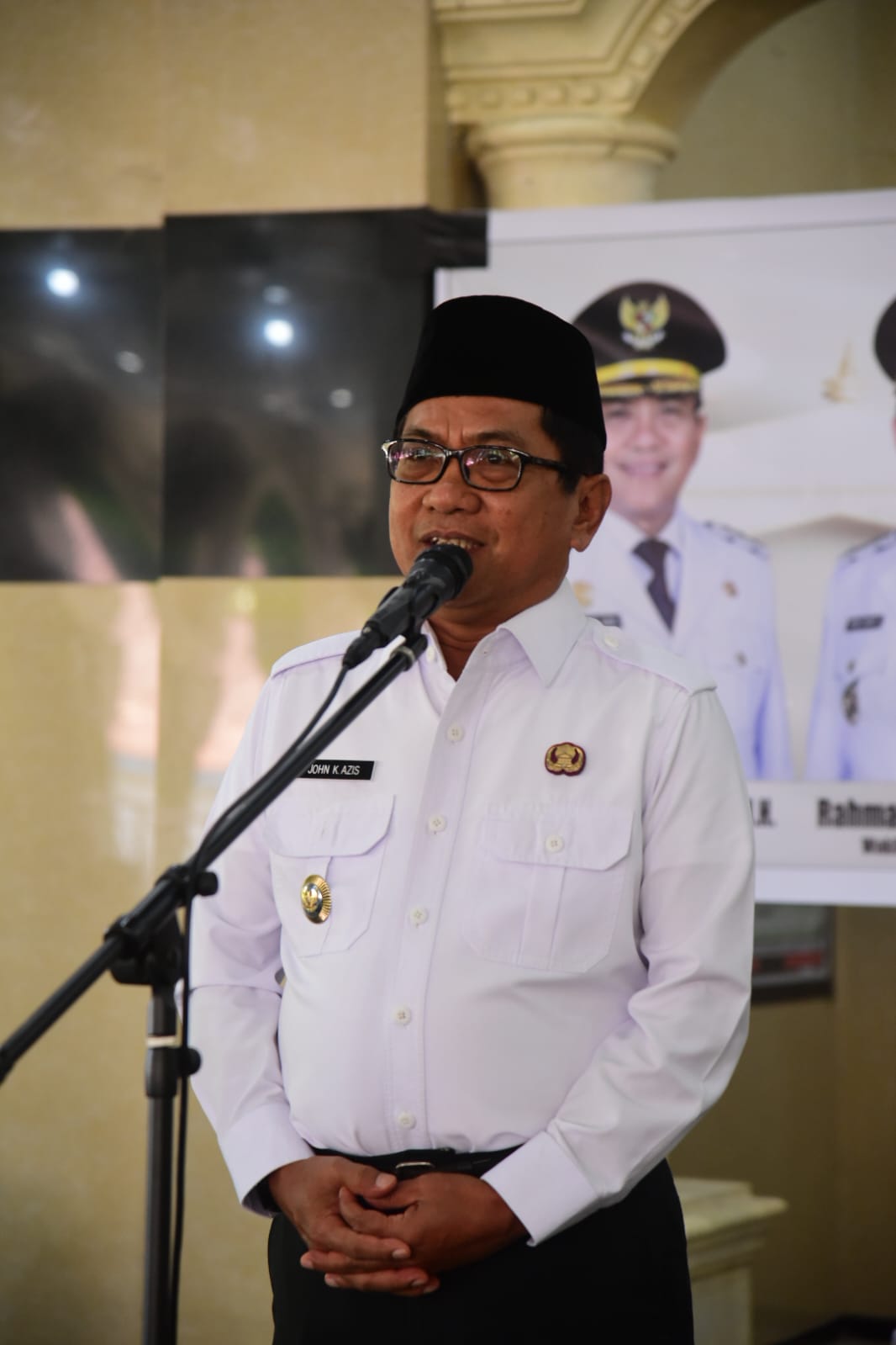 john-kenedy-azis-hadiri-istighosah-kemenag-di-masjid-jihad-kabun