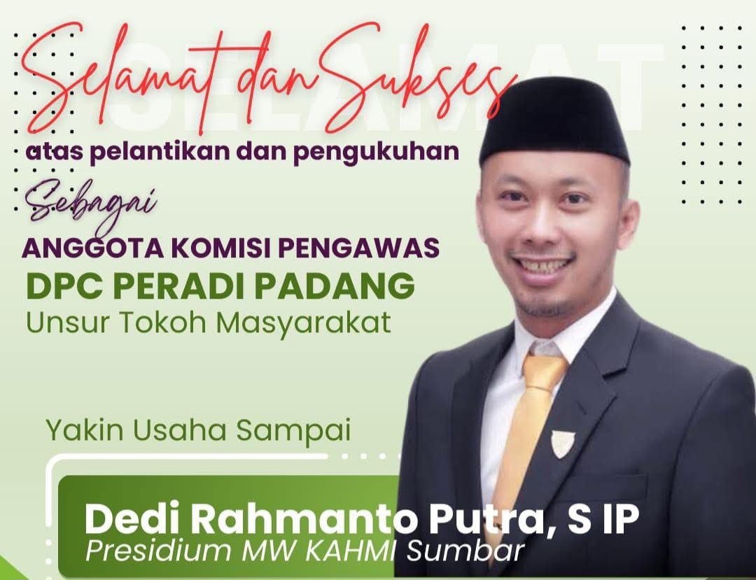 dedi-rahmanto-putra-dilantik-jadi-anggota-komisi-pengawas-dpc-peradi-padang