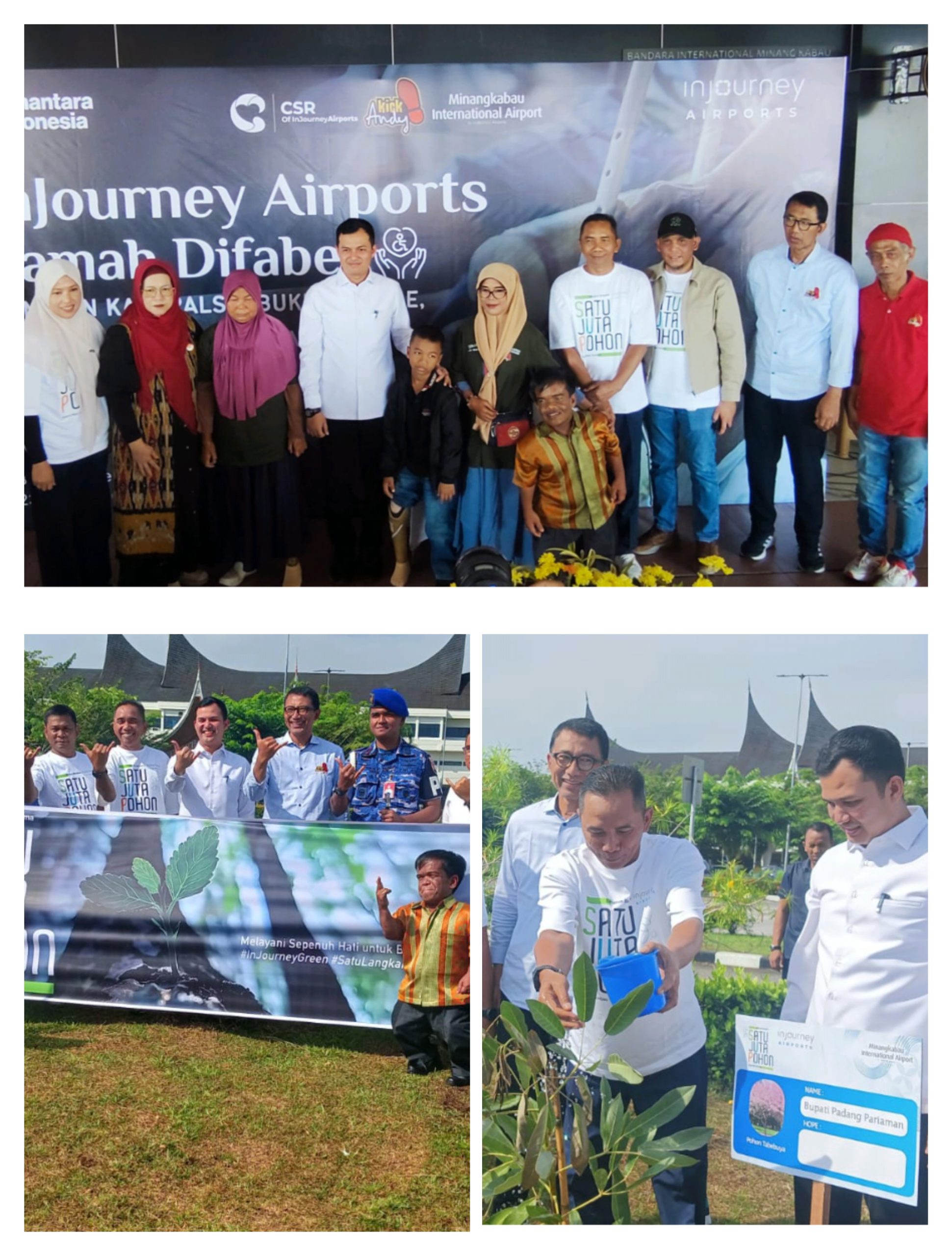hadir-untuk-masyarakat-dan-lingkungan,-injourney-airport-bim-serahkan-kaki-palsu-dan-tanam-sejuta-pohon