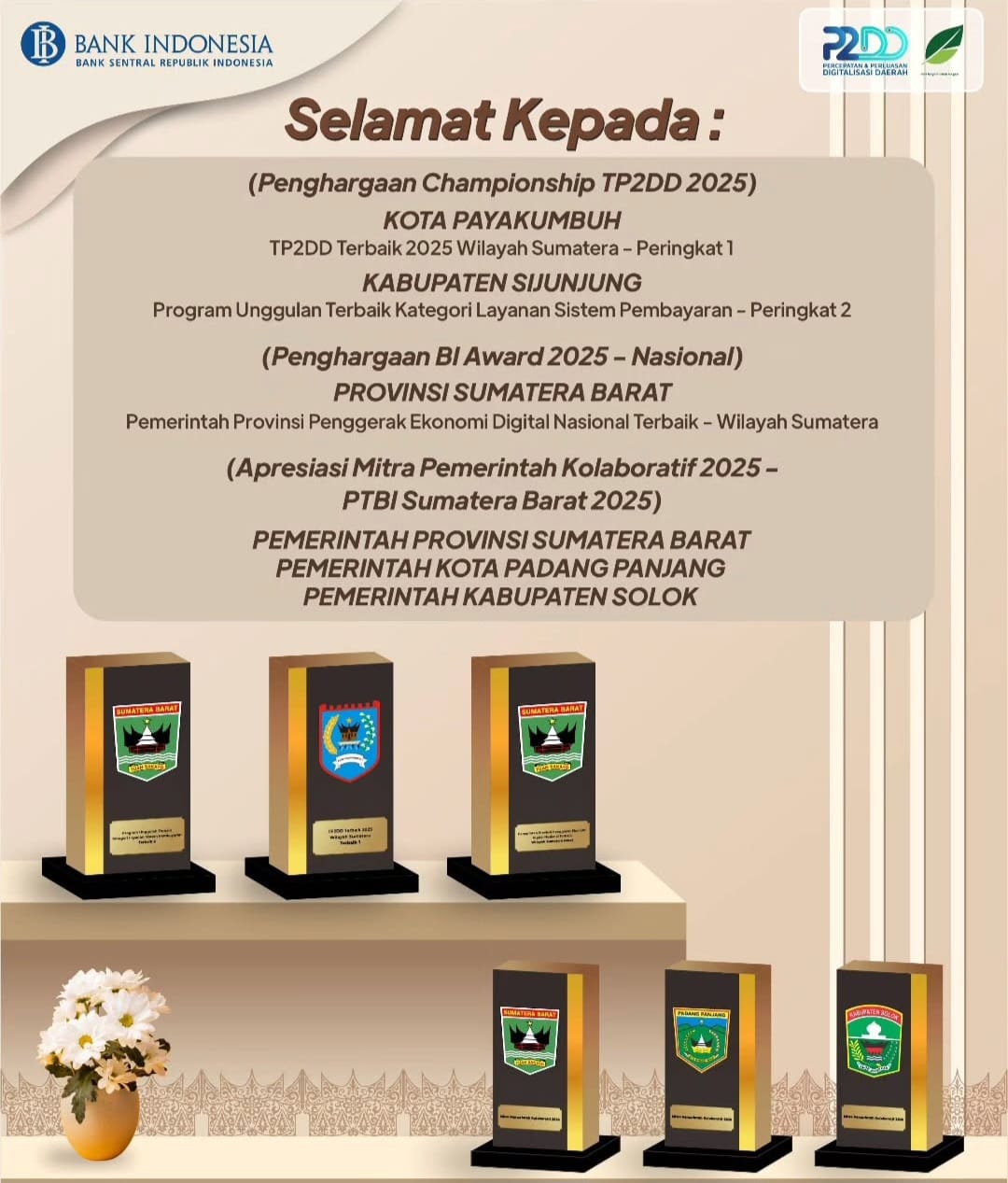 transformasi-digital-daerah-menguat,-pemprov-sumbar-raih-bank-indonesia-award-2025