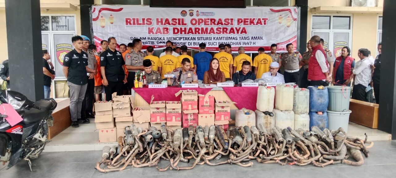 operasi-pekat-jelang-ramadan,-polres-dharmasraya-amankan-miras,-narkoba-hingga-pelaku-curanmor